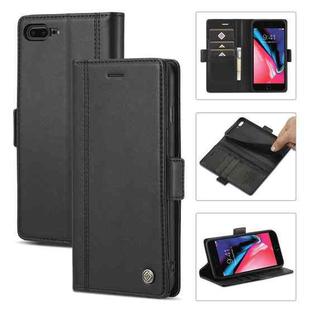 LC.IMEEKE Magnetic Buckle PU + TPU Horizontal Flip Leather Case with Holder & Card Slots & Wallet For iPhone 8 Plus & 7 Plus(Black)