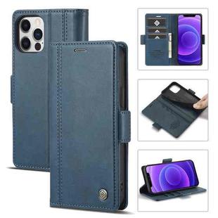 For iPhone 12 mini LC.IMEEKE Magnetic Buckle PU + TPU Horizontal Flip Leather Case with Holder & Card Slots & Wallet (Blue)