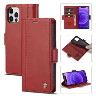For iPhone 12 mini LC.IMEEKE Magnetic Buckle PU + TPU Horizontal Flip Leather Case with Holder & Card Slots & Wallet (Red)