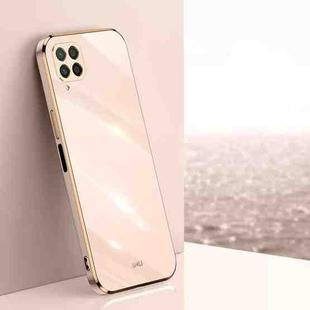 For Huawei nova 6 SE XINLI Straight 6D Plating Gold Edge TPU Shockproof Case(Pink)