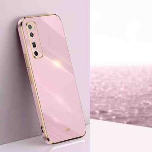 For Huawei nova 7 Pro 5G XINLI Straight 6D Plating Gold Edge TPU Shockproof Case(Cherry Purple)