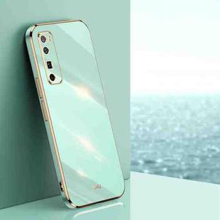 For Huawei nova 7 Pro 5G XINLI Straight 6D Plating Gold Edge TPU Shockproof Case(Mint Green)