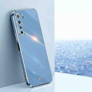 For Huawei nova 7 SE XINLI Straight 6D Plating Gold Edge TPU Shockproof Case(Celestial Blue)