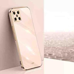 For Huawei nova 8 SE XINLI Straight 6D Plating Gold Edge TPU Shockproof Case(Pink)