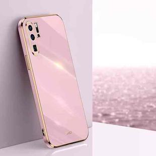 For Huawei P30 Pro XINLI Straight 6D Plating Gold Edge TPU Shockproof Case(Cherry Purple)