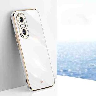 For Honor 50 SE XINLI Straight 6D Plating Gold Edge TPU Shockproof Case(White)