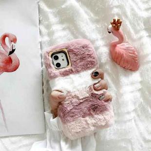 For iPhone 11 Colorful Plush Phone Protect Case(Pink)