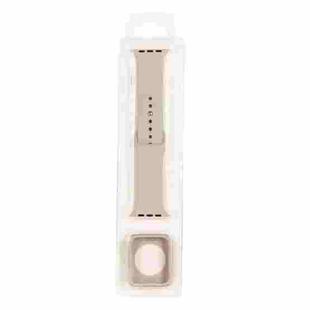 Silicone Watch Band + Watch Protective Case Set For Apple Watch Series 3 & 2 & 1 42mm(Pink)