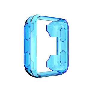 For Garmin Forerunner 35 / 30 TPU Half-pack Candy Color Protective Case(Transparent Blue)