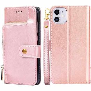For iPhone 11 Zipper Bag PU + TPU Horizontal Flip Leather Case with Holder & Card Slot & Wallet & Lanyard (Gold)
