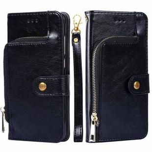 For ZTE Axon 30 Pro 5G Zipper Bag PU + TPU Horizontal Flip Leather Case with Holder & Card Slot & Wallet & Lanyard(Black)