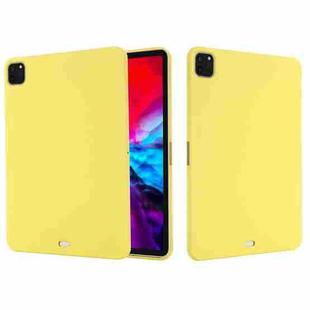 For iPad Pro 11 2022 / 2021 Pure Color Liquid Silicone Shockproof Full Coverage Tablet Case(Yellow)