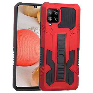 For Samsung Galaxy A42 5G Vanguard Warrior All Inclusive Double-color Shockproof TPU + PC Protective Case with Holder(Red)