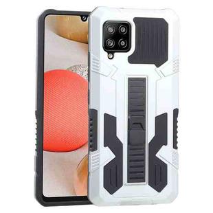For Samsung Galaxy A42 5G Vanguard Warrior All Inclusive Double-color Shockproof TPU + PC Protective Case with Holder(Silver White)