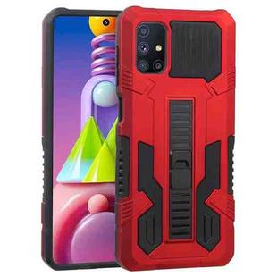 For Samsung Galaxy M51 Vanguard Warrior All Inclusive Double-color Shockproof TPU + PC Protective Case with Holder(Red)