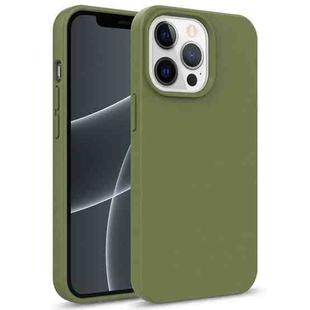 For iPhone 13 Starry Series Shockproof Straw Material + TPU Protective Case(Army Green)