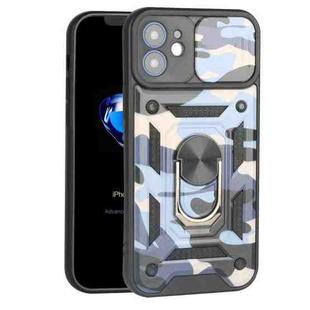 For iPhone 12 Pro Max Sliding Camera Cover Design Camouflage Series TPU+PC Protective Case(Baby Blue)