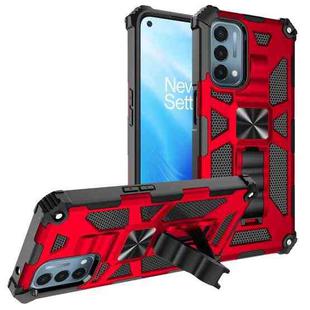 For OPPO A54 4G / A55 5G Shockproof TPU + PC Magnetic Protective Case with Holder(Red)