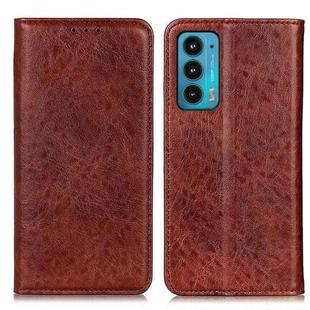 For Motorola Edge 20 Magnetic Crazy Horse Texture Horizontal Flip Leather Case with Holder & Card Slots & Wallet(Brown)