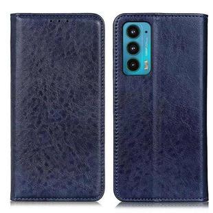 For Motorola Edge 20 Magnetic Crazy Horse Texture Horizontal Flip Leather Case with Holder & Card Slots & Wallet(Blue)