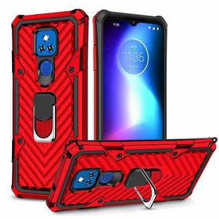 For Motorola Moto G Play 2021 Cool Armor PC + TPU Shockproof Case with 360 Degree Rotation Ring Holder(Red)