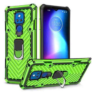 For Motorola Moto G Play 2021 Cool Armor PC + TPU Shockproof Case with 360 Degree Rotation Ring Holder(Green)