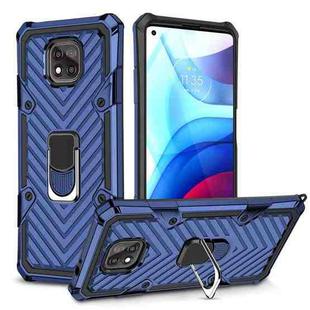 For Motorola Moto G Power 2021 Cool Armor PC + TPU Shockproof Case with 360 Degree Rotation Ring Holder(Blue)