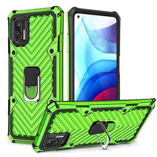 For Motorola Moto G Stylus 2021 Cool Armor PC + TPU Shockproof Case with 360 Degree Rotation Ring Holder(Green)