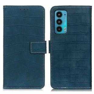 For Motorola Edge 20 Magnetic Crocodile Texture Horizontal Flip Leather Case with Holder & Card Slots & Wallet(Green)