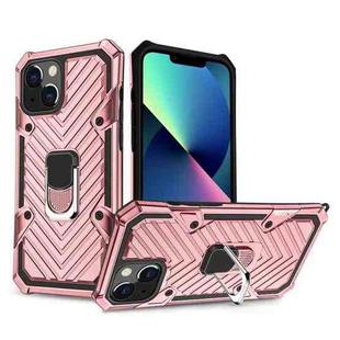 Cool Armor PC + TPU Shockproof Case with 360 Degree Rotation Ring Holder For iPhone 13 mini(Rose Gold)