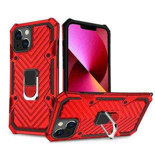 Cool Armor PC + TPU Shockproof Case with 360 Degree Rotation Ring Holder For iPhone 13(Red)