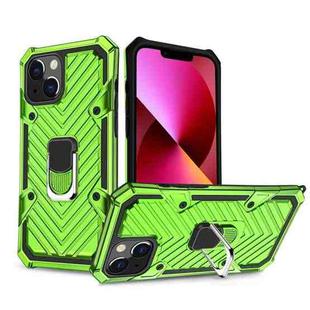 Cool Armor PC + TPU Shockproof Case with 360 Degree Rotation Ring Holder For iPhone 13(Green)