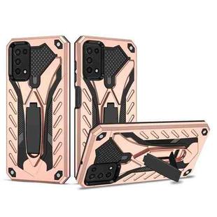 For Samsung Galaxy A03s 166mm Shockproof TPU + PC Protective Case with Holder (Rose Gold)