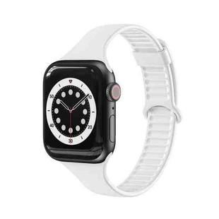 TPU Sliding Buckle Watch Band For Apple Watch Series 8&7 41mm / SE 2&6&SE&5&4 40mm / 3&2&1 38mm(White)