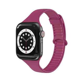 TPU Sliding Buckle Watch Band For Apple Watch Series 8&7 45mm / SE 2&6&SE&5&4 44mm / 3&2&1 42mm(Wine Red)