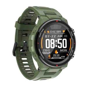 Q70C 1.28 inch TFT Touch Screen Bluetooth 5.0 IP67 Waterproof Smart Watch, Support Sleep Monitoring/Heart Rate Monitoring/Call Reminder/Multi-sports Mode(Army Green)