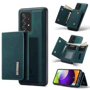 For Samsung Galaxy A52 5G / 4G DG.MING M1 Series 3-Fold Multi Card Wallet  Back Cover Shockproof Case with Holder Function(Green)