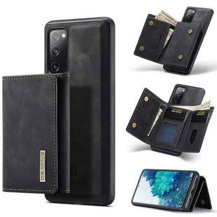 For Samsung Galaxy S20 FE DG.MING M1 Series 3-Fold Multi Card Wallet  Back Cover Shockproof Case with Holder Function(Black)