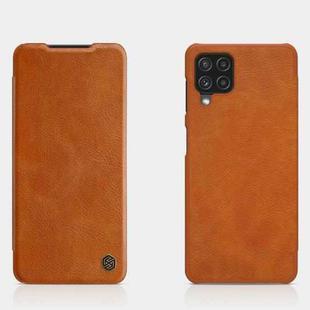 For Samsung Galaxy A22 4G LTE NILLKIN QIN Series Crazy Horse Texture Horizontal Flip Leather Case(Brown)