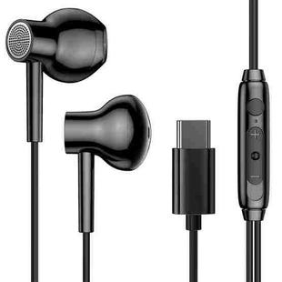 JOYROOM JR-EC01 Ben Series Type-C Semi-in-ear Wired Earphone, Line Length: 1.2m, Not For Samsung Phones(Black)