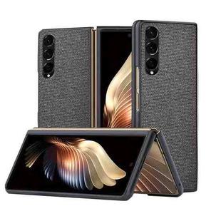 For Samsung Galaxy Z Fold3 5G Sea Sand Cloth Texture Shockproof PC+ TPU Protective Case(Black)
