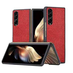 For Samsung Galaxy Z Fold3 5G Sea Sand Cloth Texture Shockproof PC+ TPU Protective Case(Red)