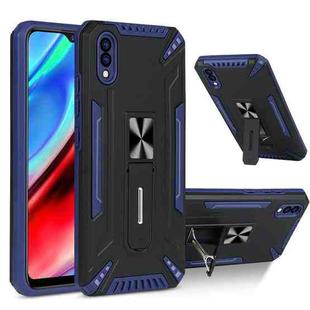 For vivo Y93 War-god Armor TPU + PC Shockproof Magnetic Protective Case with Folding Holder(Blue + Black)