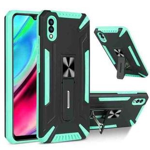 For vivo Y93 War-god Armor TPU + PC Shockproof Magnetic Protective Case with Folding Holder(Green + Black)