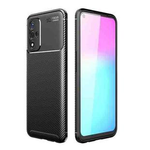 For OPPO A93s 5G Carbon Fiber Texture Shockproof TPU Case(Black)