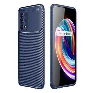 For OPPO Realme Q3 Pro 5G Carnival Version Carbon Fiber Texture Shockproof TPU Case(Blue)