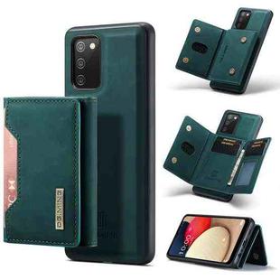 For Samsung Galaxy A02s DG.MING M2 Series 3-Fold Multi Card Bag Back Cover Shockproof Case with Wallet & Holder Function(Green)