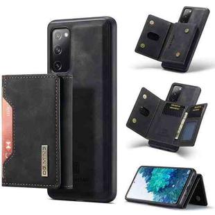 For Samsung Galaxy S20 FE DG.MING M2 Series 3-Fold Multi Card Bag Back Cover Shockproof Case with Wallet & Holder Function(Black)