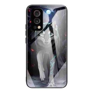 Tempered Glass + TPU Border Protective Case For OnePlus Nord 2 5G(Wolf)