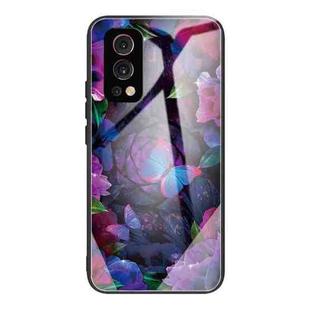 Tempered Glass + TPU Border Protective Case For OnePlus Nord 2 5G(Butterfly)
